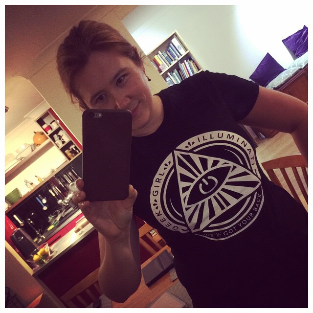 Also, my Geek Girl Illuminati shirt arrived today. Sweeeeeeet.