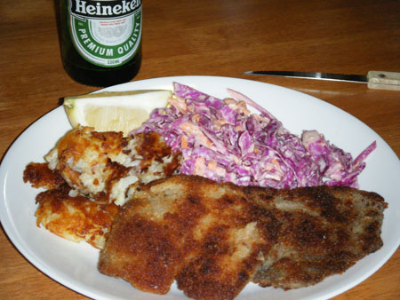 Schnitzel with Coleslaw and RÃ¶sti