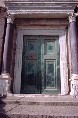 Copper doors