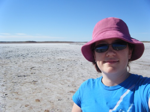 Self-portait with salt lake