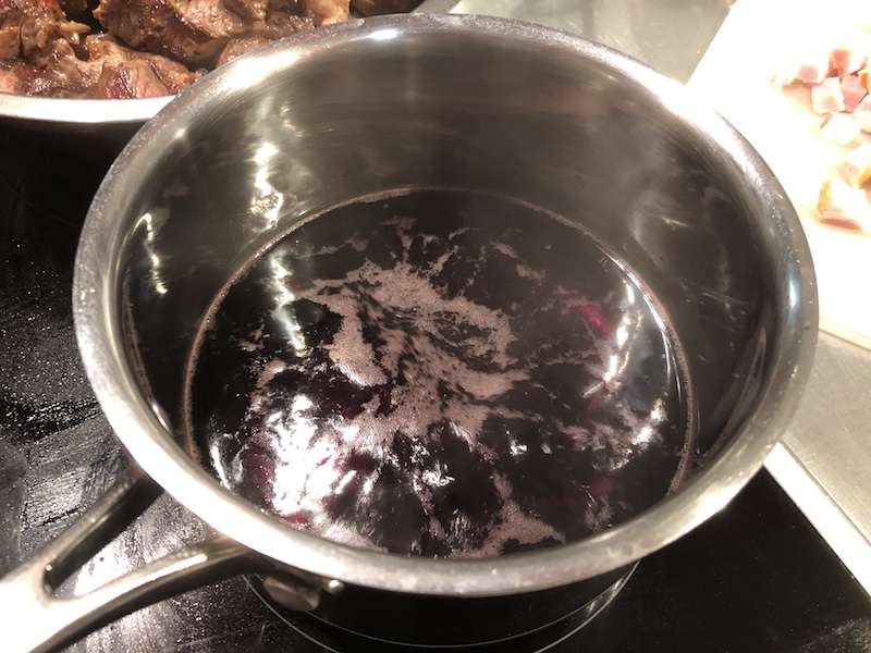 Boiling the wine