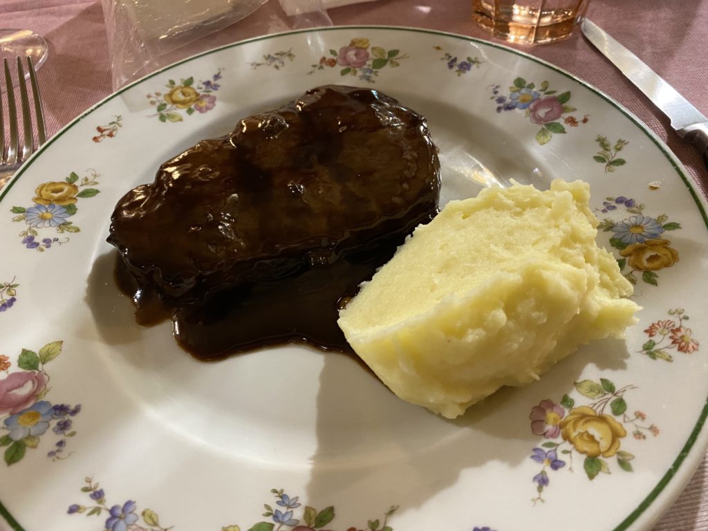 Steak with balsamic glaze