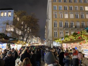 Christmas market crowds