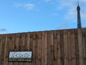 View of the Tower blocked by fence