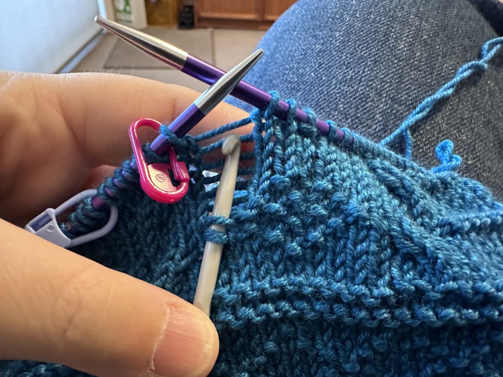 Fixing each stitch