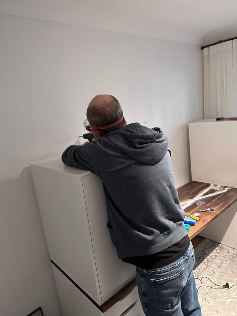 Drilling the pegboard