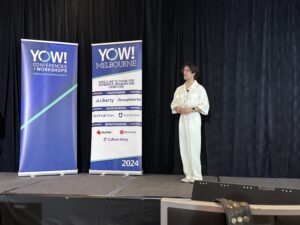 Giacomo Cavalieri presenting at YOW