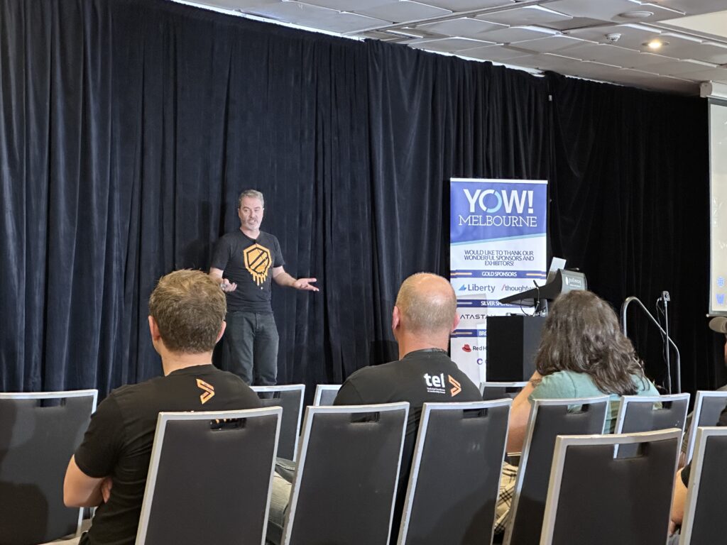 Steve Smith presenting at YOW