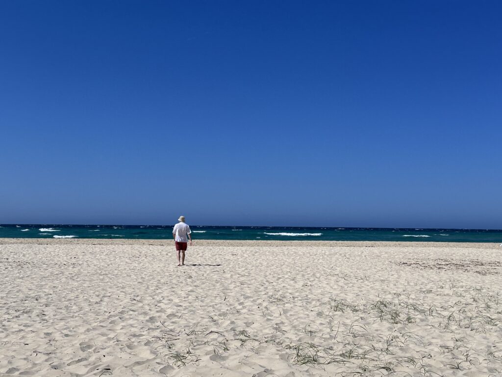 Rodd on the beach at Straddie