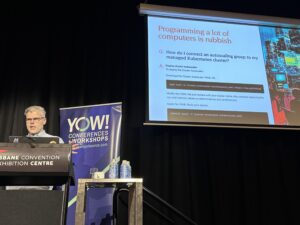 Runar presenting at YOW Brisbane