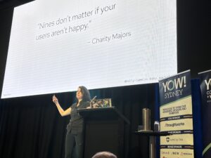 Holly Cummins presenting at YOW