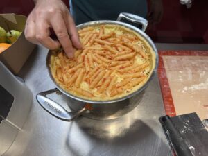 Filling the timpano