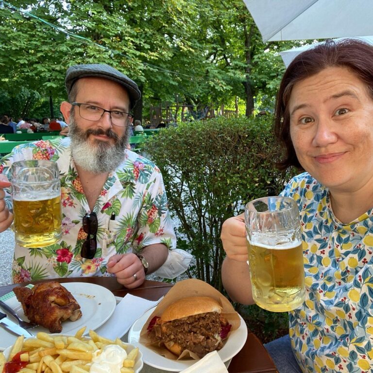 Perfect end to a summer day in München - an early dinner at the Biergarten zum Flaucher. (2021 Biergarten count: 15) 🍻