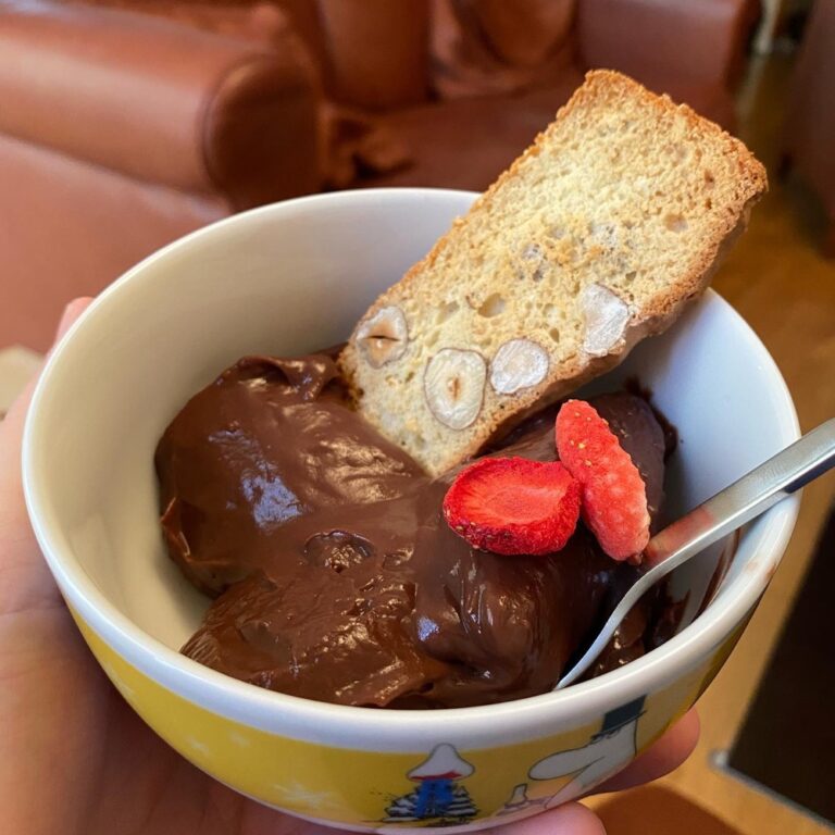 Arrived home to find the Snook baking biscotti to accompany his homemade chocolate pudding! 😍