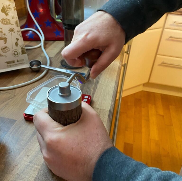 The Snook has finally leveled up his coffee game with a fancy hand grinder. Trying it out with Aeropress ahead of our last trip of the year… ☕️