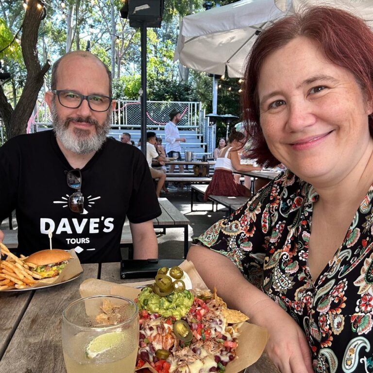 A hot, sunny summer’s day! I rode my bike over to the @knittersguildnsw meeting, then across Alexandria Park and stopped to watch a bit of the cricket. Then over to @bracketbrewing to meet the Snook for a cheeky beer, before finishing up at the @thealex_hotel for lunch. ☀️🚴‍♀️🍻 (2023 beer garden count: 1!)