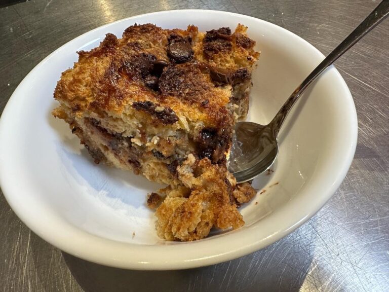 Easter HCB choc chip bread pudding, made by the Snook!