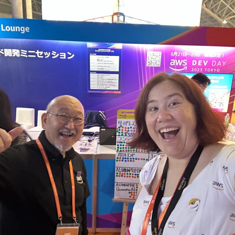 Some of the many fun selfies and photos I captured today at the AWS Summit Tokyo! The highlights were definitely meeting AWS VP of CX & Tech Francessca Vasquez (finally!) and posing with Shun Yoshie, probably the coolest AWS Hero in the world. 🤘🇯🇵

 #aws #summit