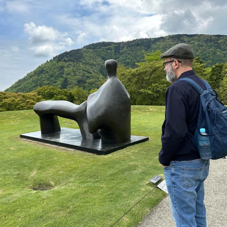 We visited the Hakone Open-Air Museum and looked at Art. But I think you can tell the piece that he was most excited about… 😂❤️