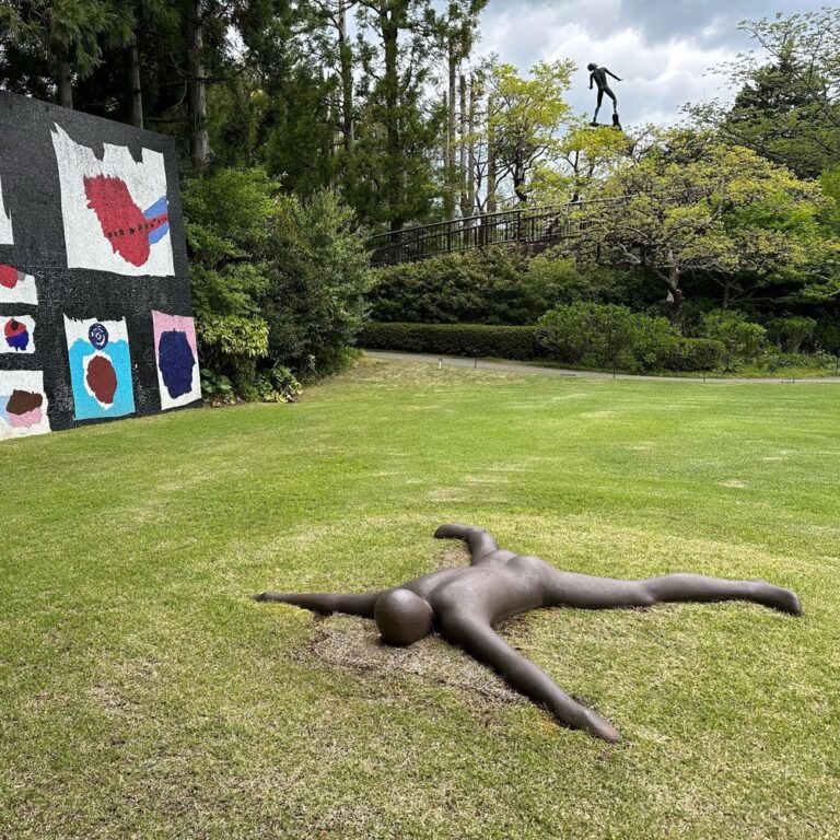 We visited the Hakone Open-Air Museum and looked at Art. But I think you can tell the piece that he was most excited about… 😂❤️