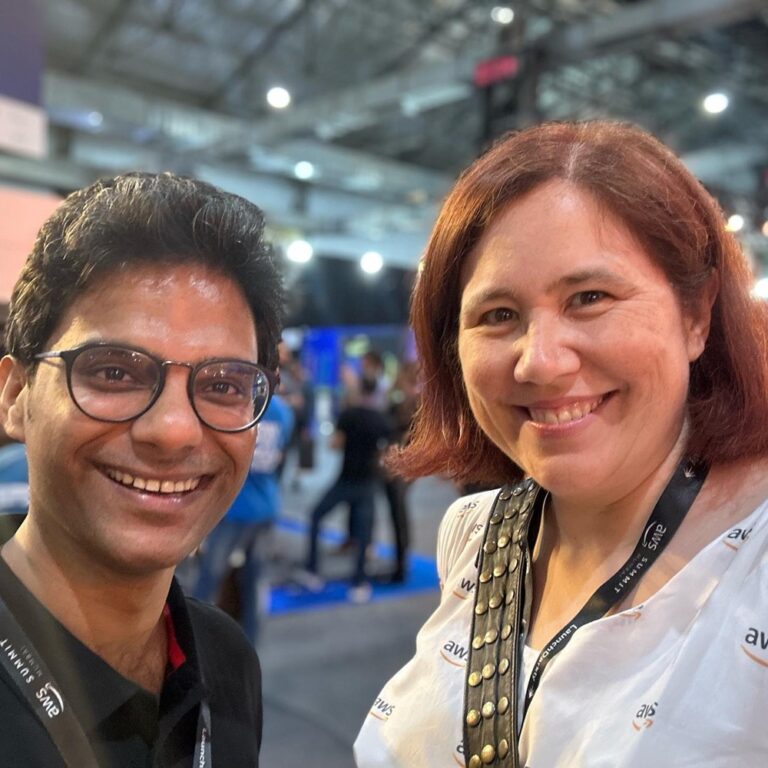 Scenes from the #AWSSummit Mumbai yesterday! I loved getting to catch up with colleagues, meet customers and members of the AWS community, hand out lots of #awsdress stickers, and check out inventive tech demos. Thank you to everyone who participated!!