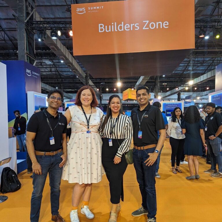 Scenes from the #AWSSummit Mumbai yesterday! I loved getting to catch up with colleagues, meet customers and members of the AWS community, hand out lots of #awsdress stickers, and check out inventive tech demos. Thank you to everyone who participated!!