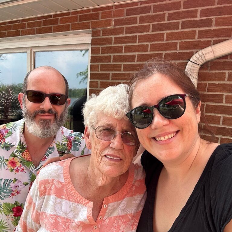 BBQ at the lake today! Dad got up early to smoke us some ribs. 😍 We also had the Annual Teasing of Grandma Veva about the fact that Google Streetview has shown her mowing her front lawn for 9 years now. 😂❤️