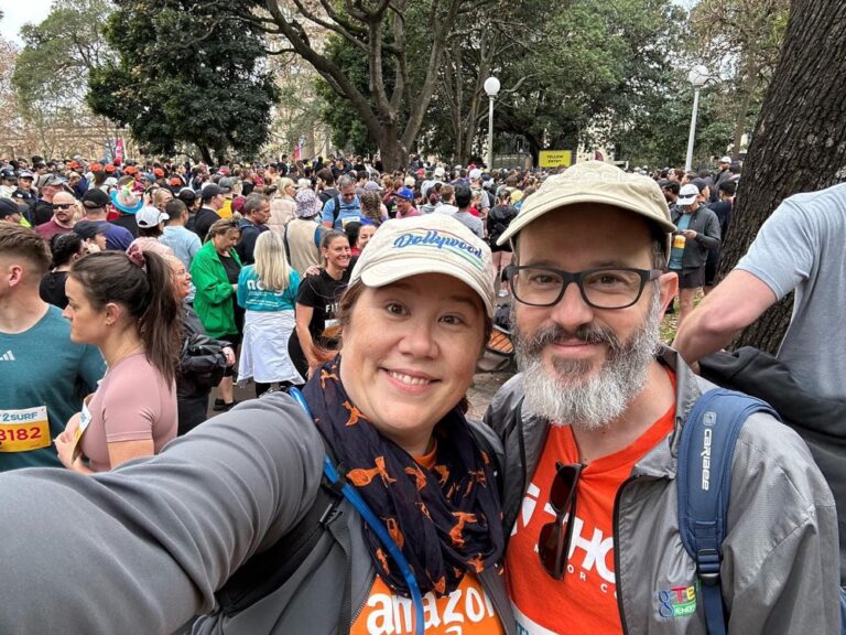 About to join 80K people running/walking 14km/8mi to Bondi in Sydney’s City 2 Surf! Proud to be part of Team Amazon @awscloudanz, raising funds for Chris O’Brien Lighthouse @chris_obrien_lifehouse cancer treatment centre. 🇦🇺 ❤️ 🏃‍♀️ @hereataws