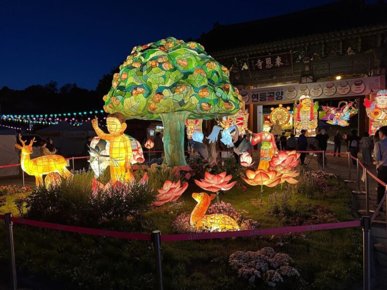 Tomorrow is a Korean public holiday - Buddha’s birthday - so the Bongeunsa temple has a special lantern festival. We went over to check it out at night. It’s so beautiful! For a donation, you can make a wish for your family that is hung from one of the lanterns.