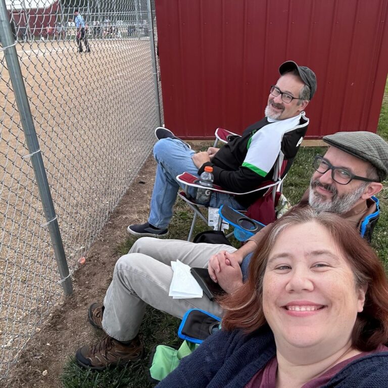 Summer in the Midwest. Cornhole, freight trains, carbs, and softball… ❤️