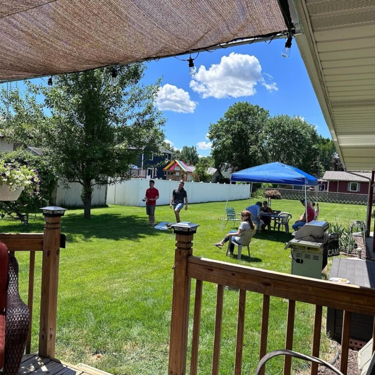 Summer in the Midwest. Cornhole, freight trains, carbs, and softball… ❤️