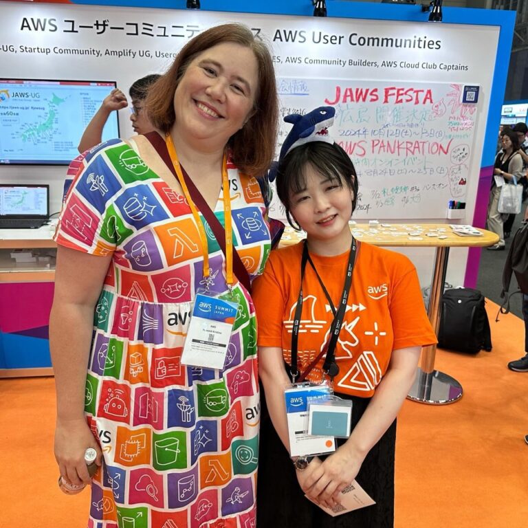 I had an absolute blast meeting everyone at the AWS Summit Tokyo today. It was also a little sad knowing that this is my last time wearing the AWS Dress at an event! (I’m leaving AWS after next week to try out early retirement.) Thank you to everyone in the community that has made my job an absolute joy the last four years! ❤️👗 #awssummittokyo