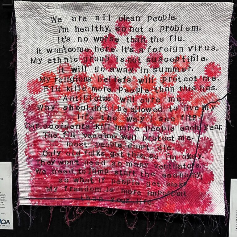 I went to the Craft and Quilt Fair looking for inspiration, and I found myself drawn to works filled with women’s grief and rage. Amazing stuff. 😡❤️🧵🪡