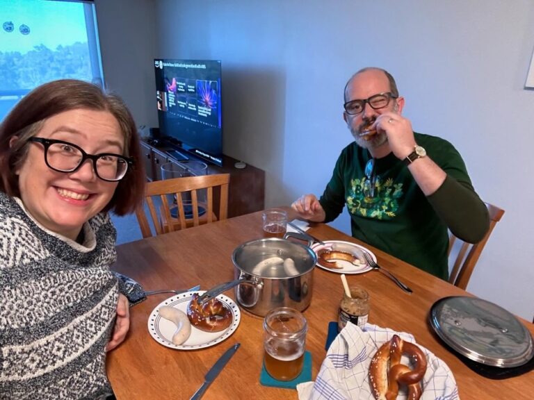 Sitting in Sydney, eating a Munich weisswurst brunch, and watching my old AWS DevRel team presenting a live event in Bangkok. ❤️ Great job @donnieprakoso @cathycrimson @shafrazr @seligmanadam #awscommunity