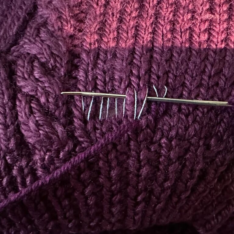 Mending day! A couple of our jumpers had worn holes and needed fixing. I’ve watched heaps of those videos of invisible darning, so I gave it a shot. I used sewing thread to provide a scaffolding and then Swiss darned over the top. Very pleased with the results! Hardly noticeable. 😍🧶