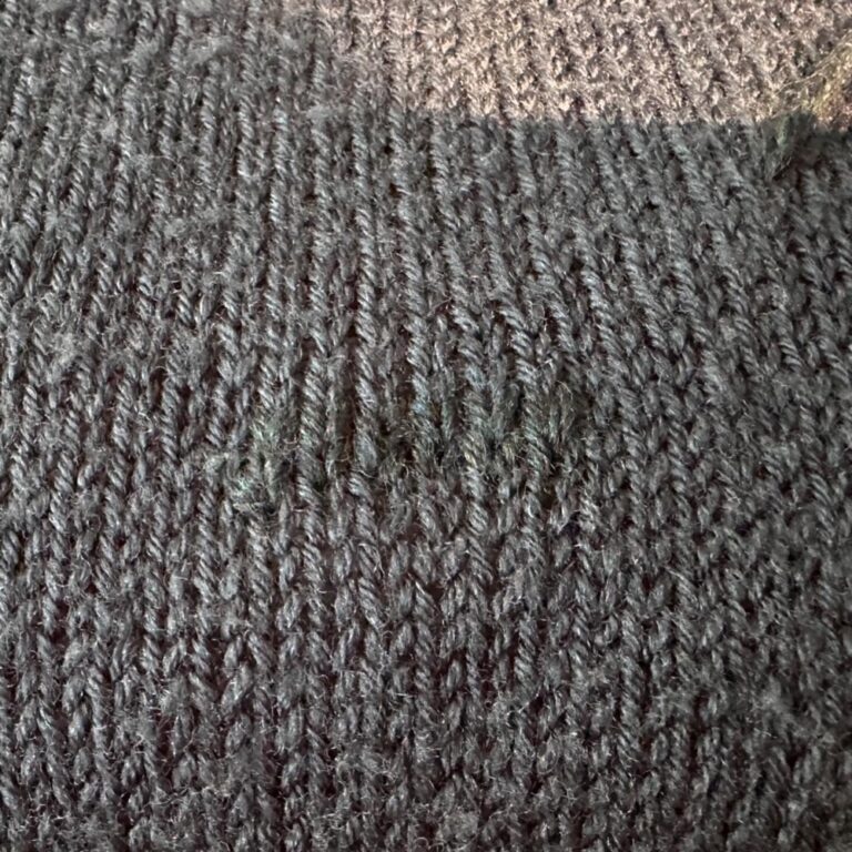 Mending day! A couple of our jumpers had worn holes and needed fixing. I’ve watched heaps of those videos of invisible darning, so I gave it a shot. I used sewing thread to provide a scaffolding and then Swiss darned over the top. Very pleased with the results! Hardly noticeable. 😍🧶