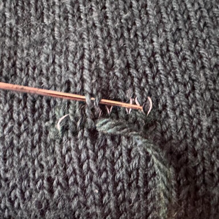 Mending day! A couple of our jumpers had worn holes and needed fixing. I’ve watched heaps of those videos of invisible darning, so I gave it a shot. I used sewing thread to provide a scaffolding and then Swiss darned over the top. Very pleased with the results! Hardly noticeable. 😍🧶