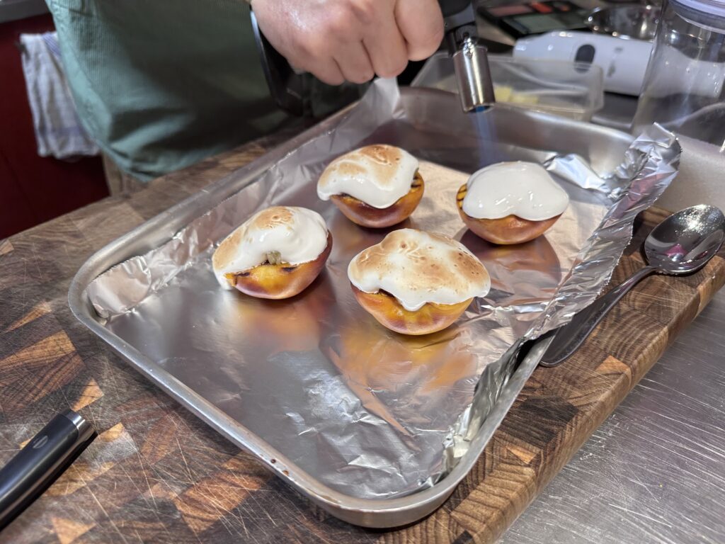 Torching the Peach Marshmallows