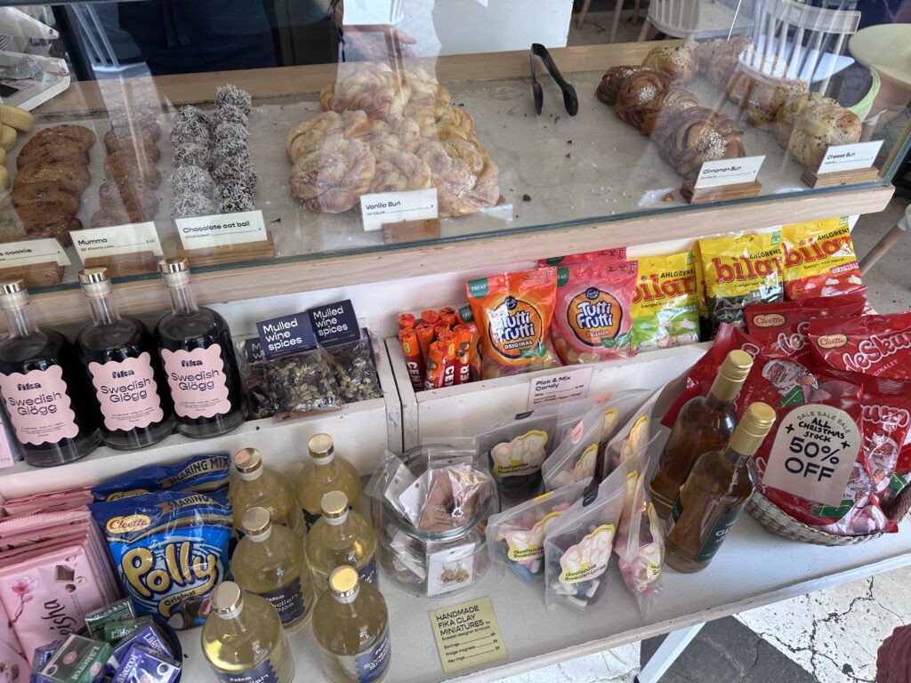 A counter full of Swedish delicaciesy