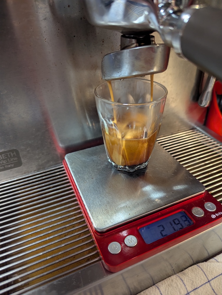 Making espresso