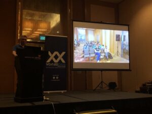 KRISCEPTION! @PicardParis taking photos of audience with a Raspberry Pi and uploading to Google Cloud. 😁 #voxxeddayssingapore https://t.co/sX5N4rnKgn