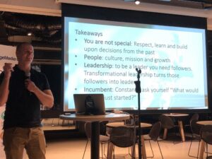 Some great takeaways from @paulkeen’s experiences in multiple turnaround & transformation projects! #sydtechleaders https://t.co/pQbuypQNiM