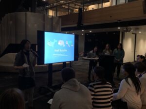 “Awwwwww!” The entire crowd reacts to the Reef Buddies team’s first slide. It’s a Chrome extension to raise funds for WWF Australia. ❤️🐳🐢🐠 #shehacks2018 https://t.co/eyfXzlxwAG