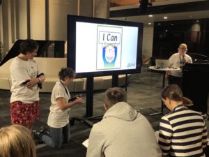 I Can - an IoT device (built on top of Amazon Dash buttons!) so kids can play soothing customised sounds and control their nightlights. #shehacks2018 https://t.co/WbQNZ3PPtt