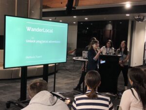 WanderLocal - a way of finding events in your neighbourhood. Interested to see so many projects about living locally! #shehacks2018 https://t.co/gpR2oIUgow