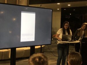 Final team - TARDIS. An AI bot to help you be more productive with your time and reach your goals. (Oof. I do not want to see my Netflix usage stats.) #shehacks2018 https://t.co/yFSf2tmBsa