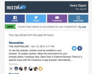 Always amused when a story from The Australian is the top shared one on @nuzzel. At least it saves me from clicking on it... 😂 https://t.co/izMTI0MimM