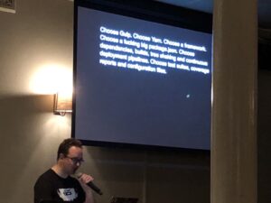 Happy birthday to @200okpublic, who is celebrating with a talk that appears to be an extended Trainspotting rant. 😂 #wdyk https://t.co/EFKQJ8GCvD