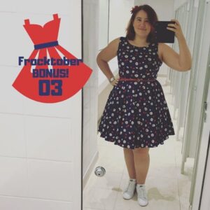 #frocktober BONUS! Vintage style party dress (made by me!) with @malcomodes petticoat underneath and @adidasoriginals Stan Smiths. #workbathroomselfie https://t.co/hCqrM2N0er https://t.co/N6tkoFECBb