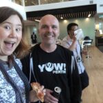 TFW you walk into a meetup in Brisbane and the first thing you see is a guy in a @yow_conf #yowperth shirt... 😂 @deekob https://t.co/sQjBfQryAb